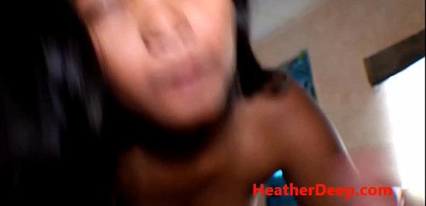  HD Tiny Thai Teen Heather Deep mom lactating milk from tits on cock